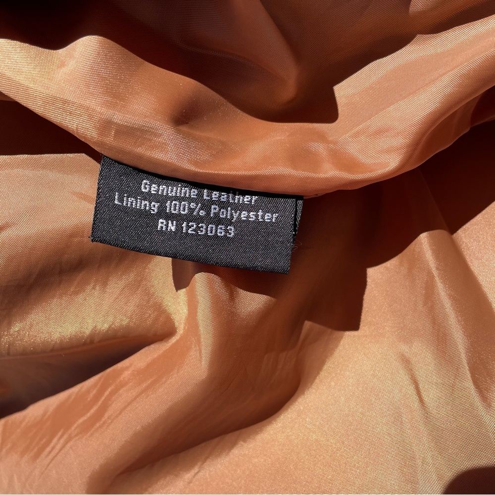 Understated Leather Brown Leather Motorcycle Jack… - image 8